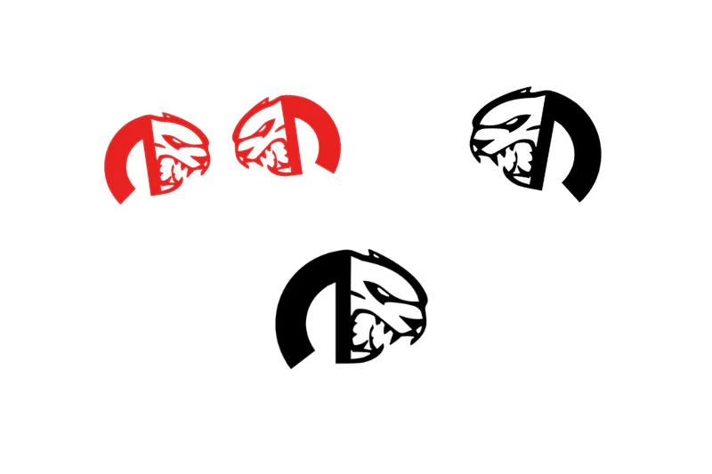 Jeep Emblem & Badges set with Mopar Hellcat logo