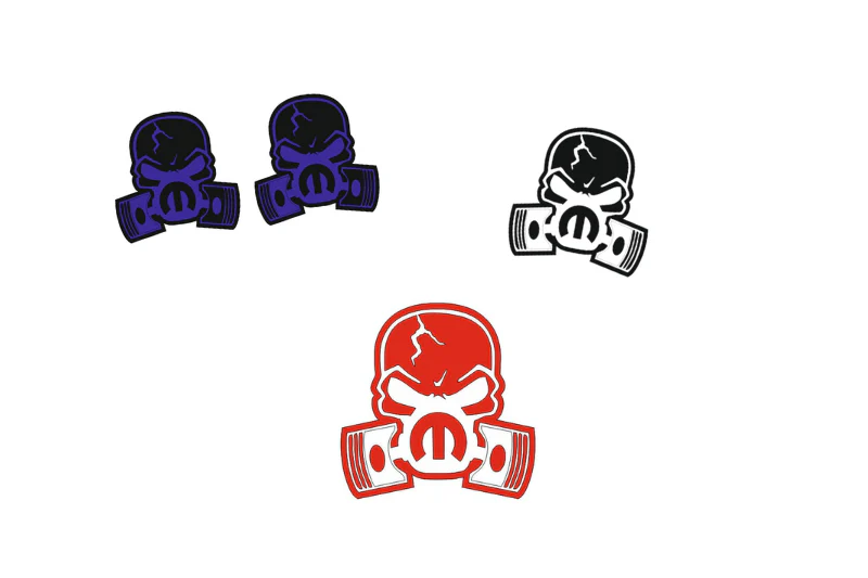 Jeep Emblem & Badges set with Mopar Piston Gas Mask logo