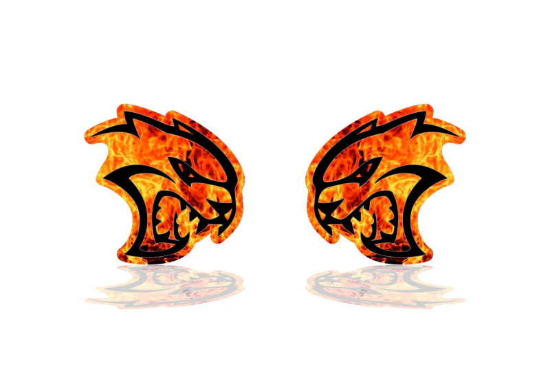 DODGE emblem for fenders with Hellcat Fire logo - Image 5