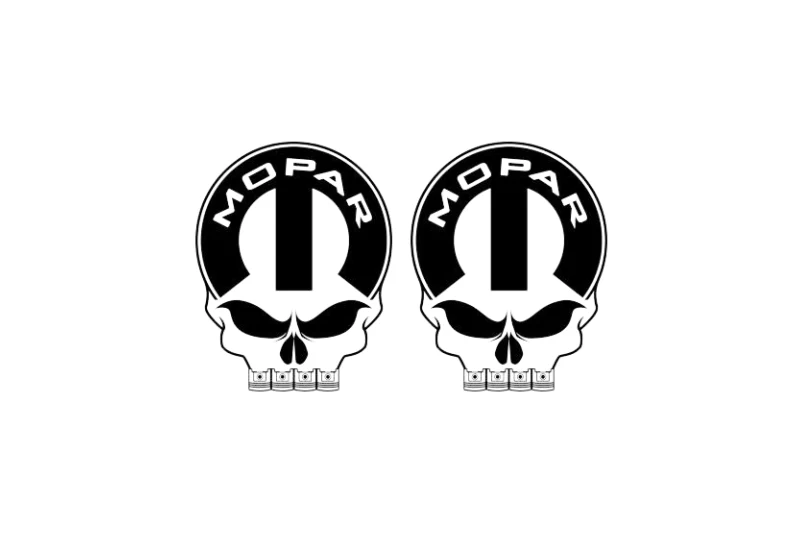 Jeep emblem for fenders with Mopar Skull logo (Type 8)