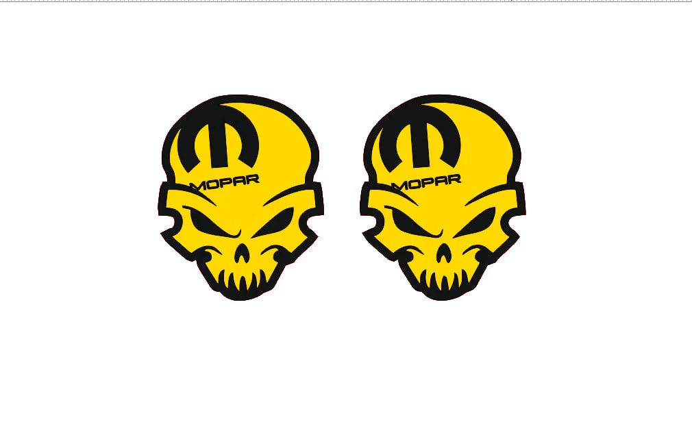 JEEP emblem for fenders with Mopar Skull logo (Type 9)