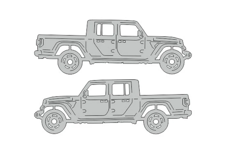 Jeep Gladiator JT (2019+) Floor Mat Emblem Set – Stainless Steel Badges