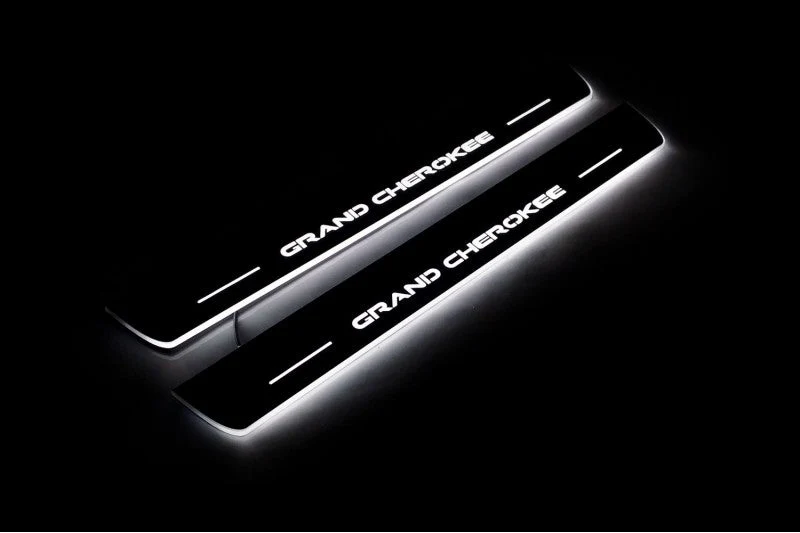 Jeep Grand Cherokee IV 2010-2021 Door Sill Protectors With Logo Grand Cherokee