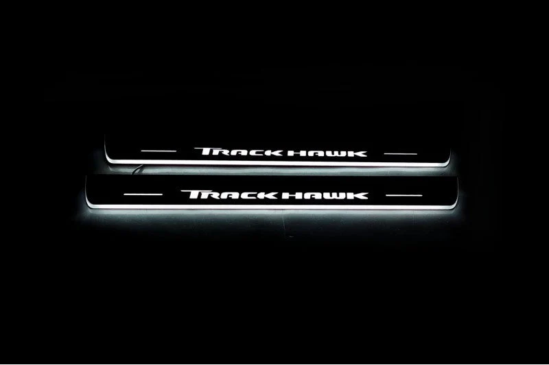 Jeep Grand Cherokee IV 2010-2021 LED Car Door Sill With Logo TrackHawk - Image 2