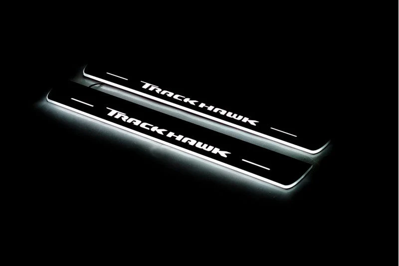 Jeep Grand Cherokee IV 2010-2021 LED Car Door Sill With Logo TrackHawk - Image 3