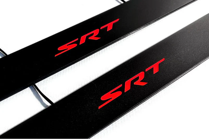 Jeep Grand Cherokee IV 2010-2021 Led Door Sill Pro With Logo SRT (Premium Painting) - Image 5