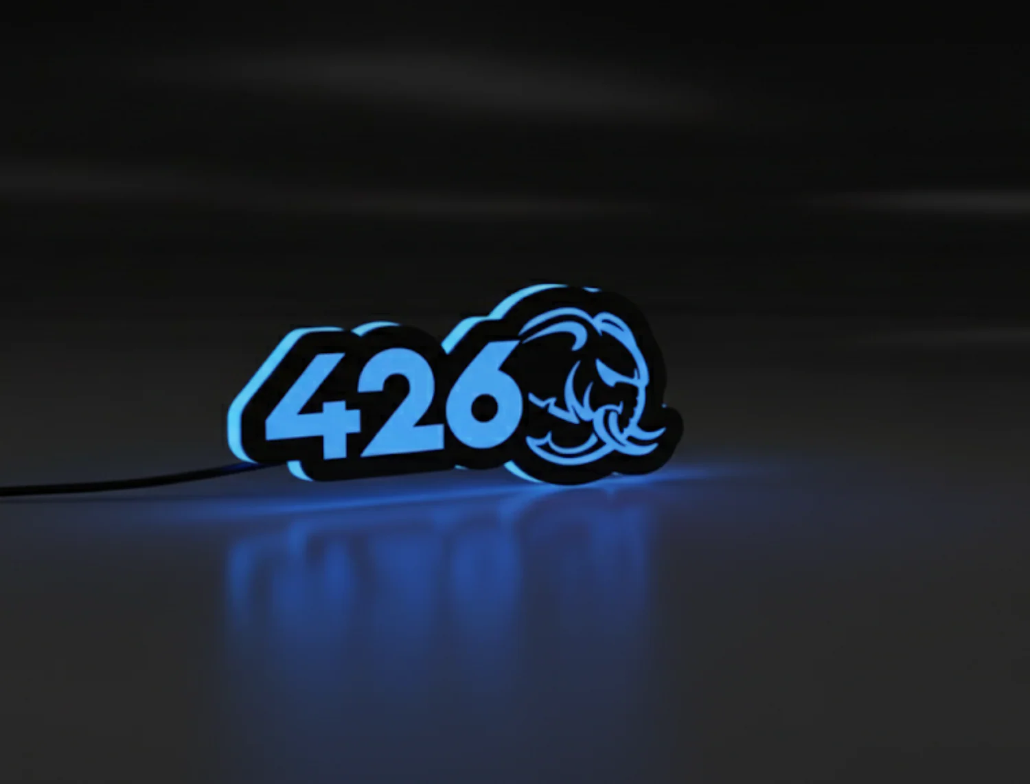 Jeep Illuminated LED Radiator Grille Emblems and Badges with 426 Hellephant logo