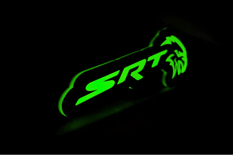Jeep Illuminated LED Radiator Grille Emblems and Badges with SRT HellHawk logo - Image 5