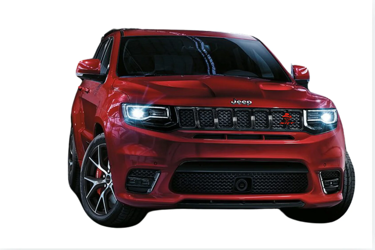 JEEP Radiator grille emblem with Hellcat Cowboy SRT logo - Image 2