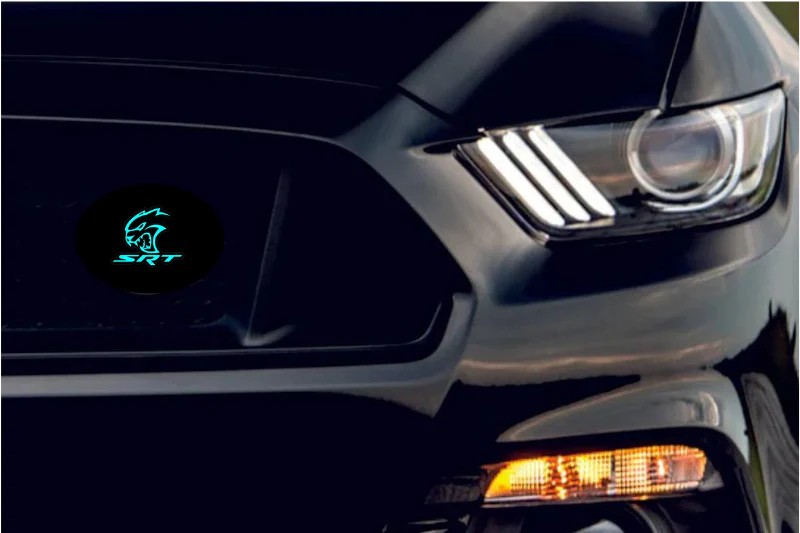 JEEP Radiator grille emblem with Hellcat + SRT logo - Image 5
