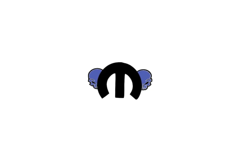 JEEP Radiator grille emblem with Mopar Skull logo (Type 10)