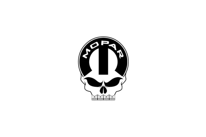 JEEP Radiator grille emblem with Mopar Skull logo (Type 8)