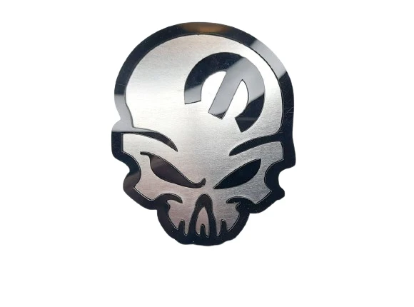 Jeep Stainless Steel Emblem & Badges set with Mopar Skull logo - Image 3