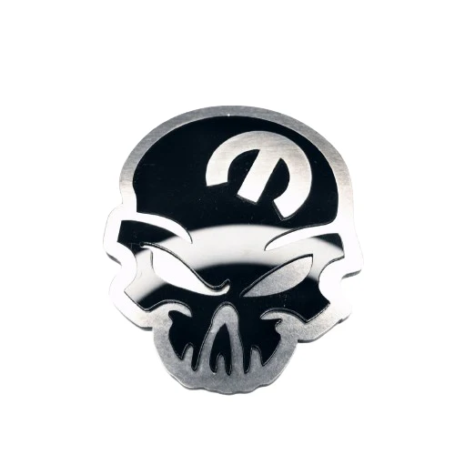Jeep Stainless Steel Emblem & Badges set with Mopar Skull logo (Type 2) - Image 3