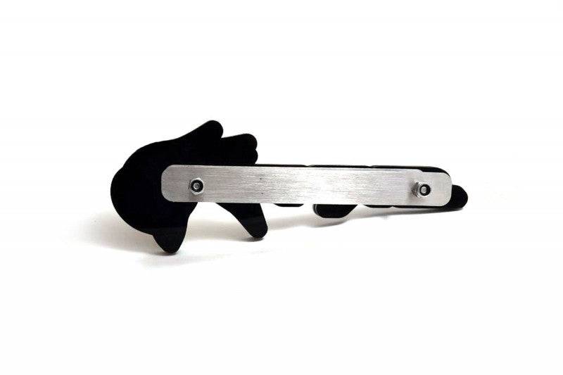 JEEP Stainless Steel Radiator grille emblem with SRT Trackhawk logo - Image 2
