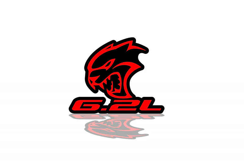 Jeep tailgate trunk rear emblem with Hellcat 6.2L logo