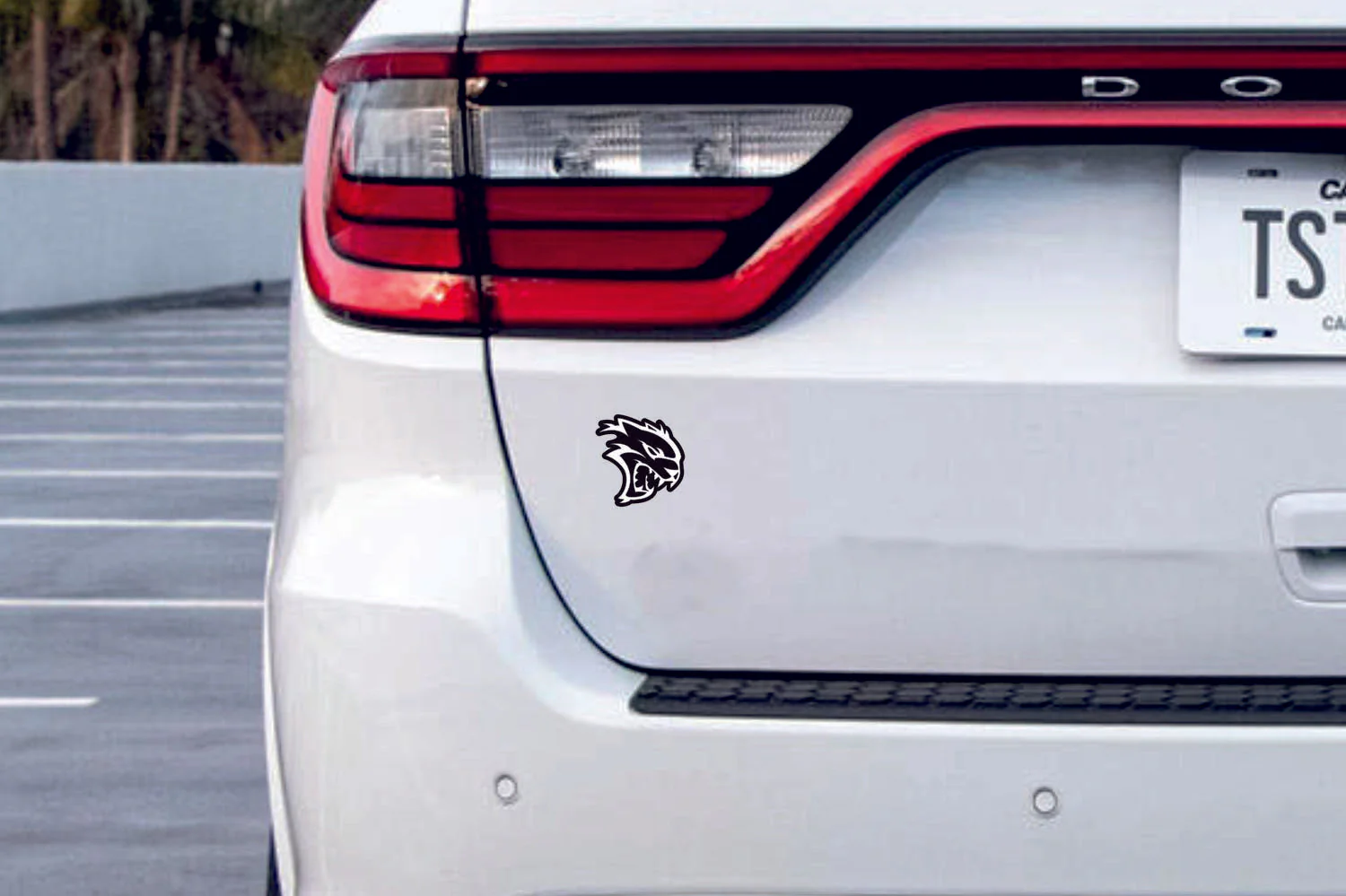 Jeep tailgate trunk rear emblem with Hellcat logo (Type 2) - Image 2