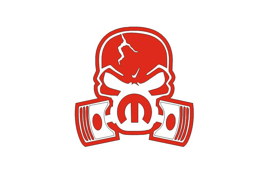 Jeep tailgate trunk rear emblem with Mopar Piston Gas Mask logo - Image 2