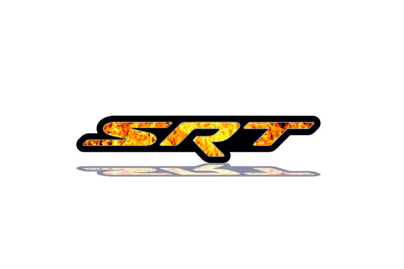 Jeep tailgate trunk rear emblem with SRT Fire logo - Image 3