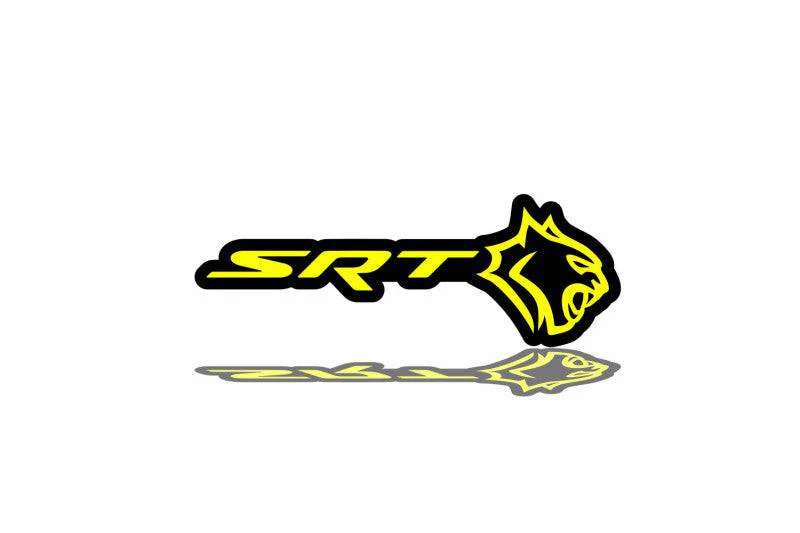Jeep tailgate trunk rear emblem with SRT Hellcat logo (type 2)