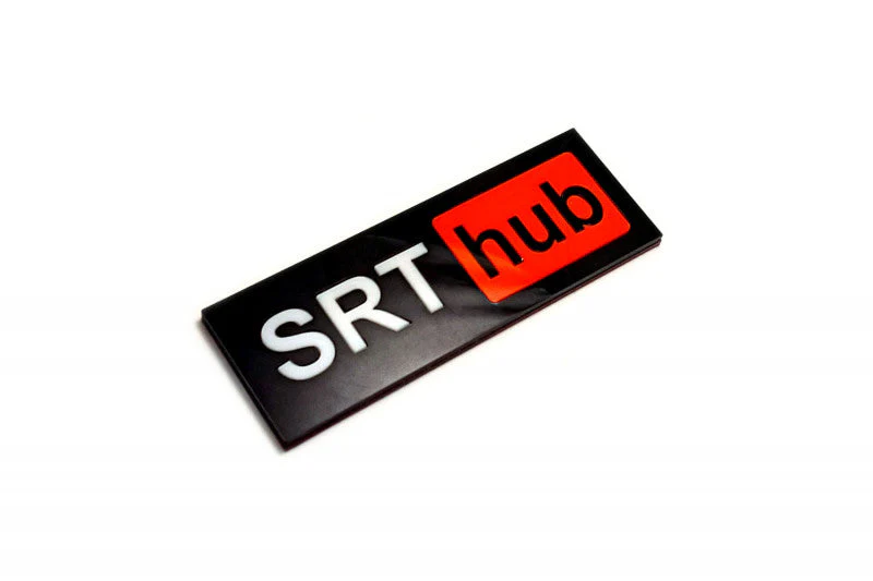Jeep tailgate trunk rear emblem with SRT HUB logo - Image 2