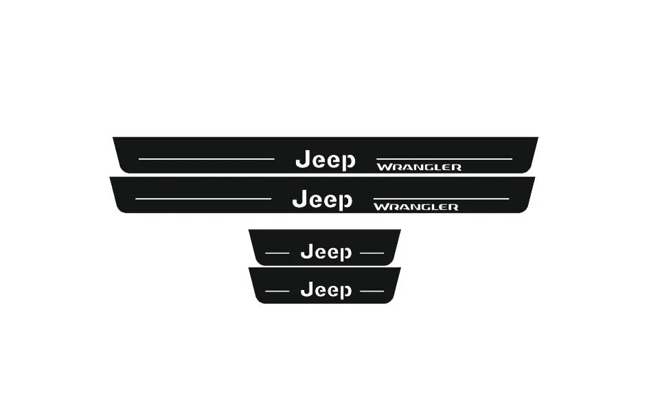 Jeep Wrangler JK 2006-2018 Auto Door Sills With Logo Jeep Wrangler - Image 4