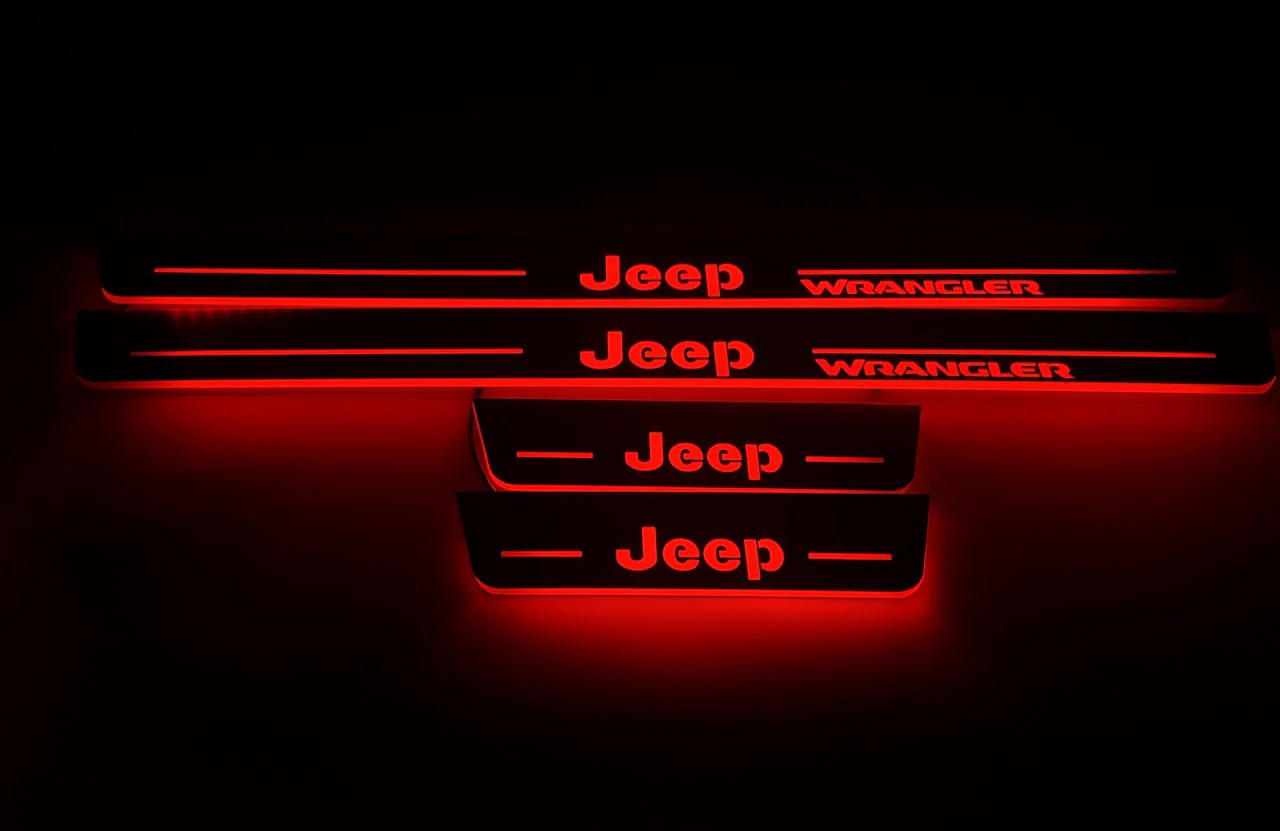 Jeep Wrangler JK 2006-2018 Auto Door Sills With Logo Jeep Wrangler - Image 5