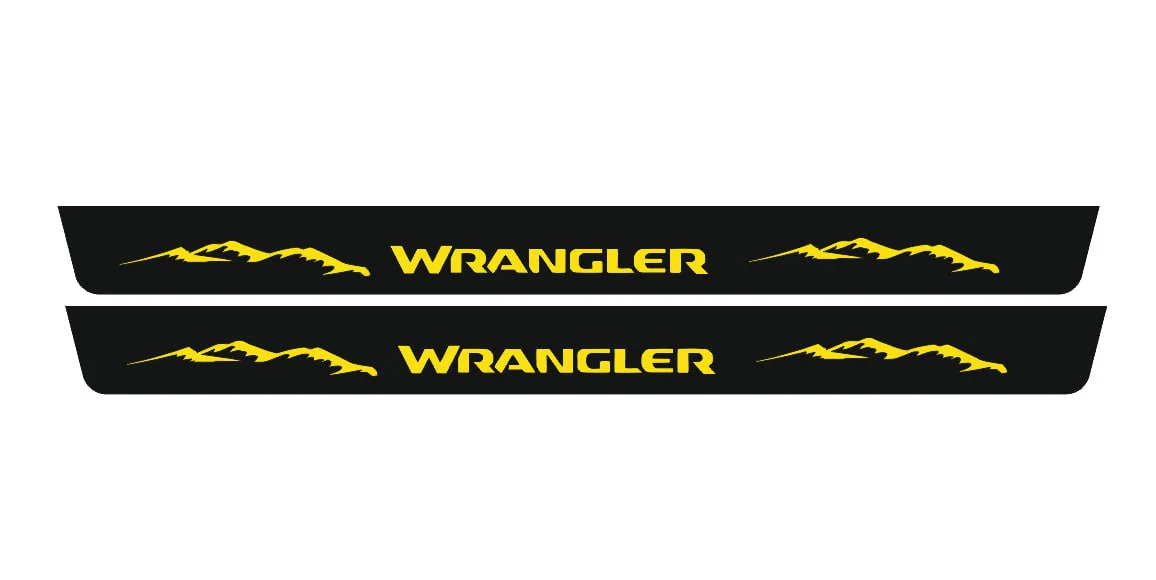 Jeep Wrangler JK 2006-2018 Door Sill Led Plate With Jeep Wrangler Logo (Type 2) - Image 3