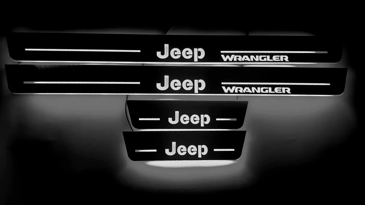 Jeep Wrangler JL 2018+ Auto Door Sills With Logo Jeep Wrangler - Image 2