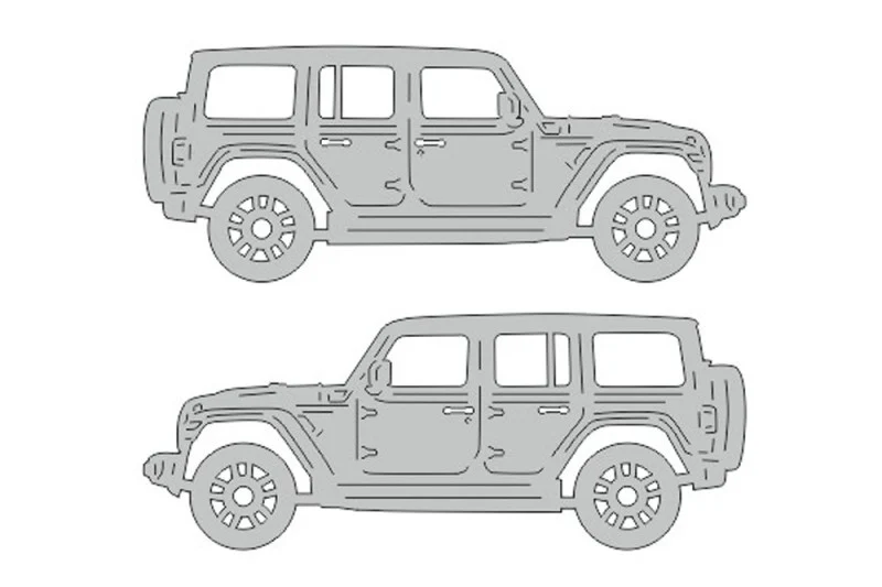 Jeep Wrangler JL (2018+) Floor Mat Emblem Set – Stainless Steel Badges