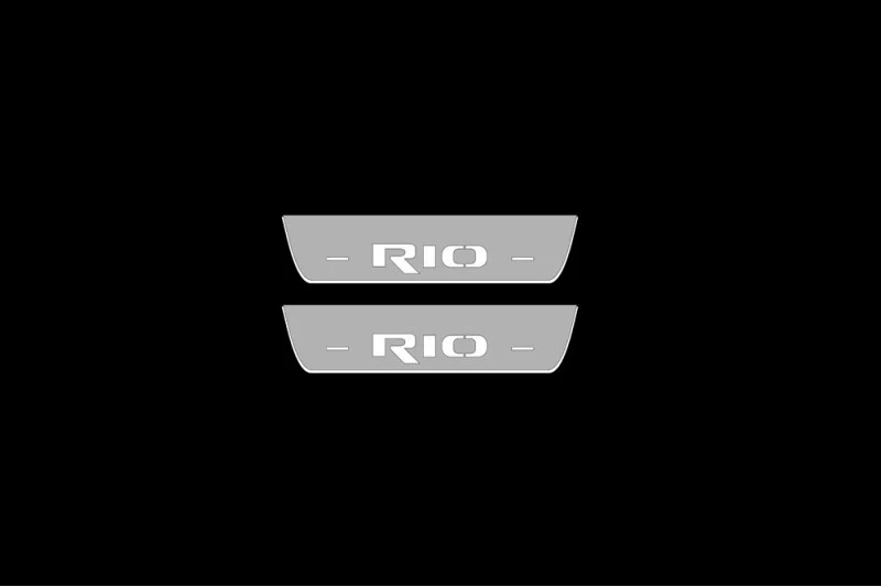 KIA Rio III 2011-2017 Door Sill Led Plate With Logo Rio - Image 2