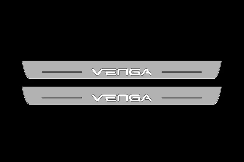 KIA Venga 2009-2019 Auto Door Sill Plates With Logo Venga