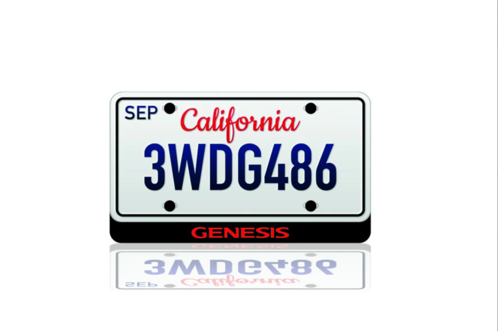 LED License Plate Badge for Genesis β Illuminated Rear Emblem with GENESIS Logo