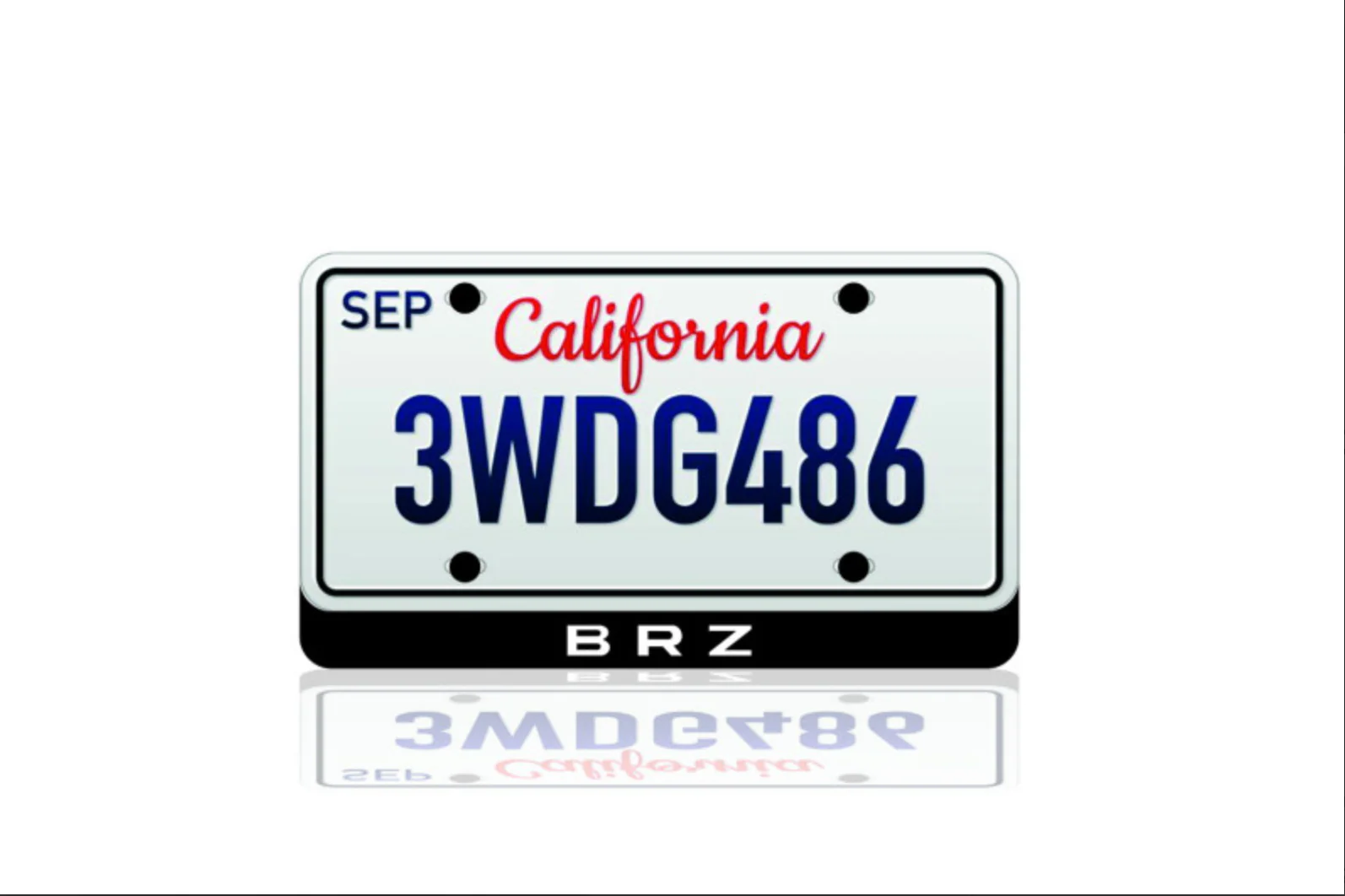 LED License Plate Badge for Subaru BRZ β Illuminated Rear Emblem with BRZ Logo