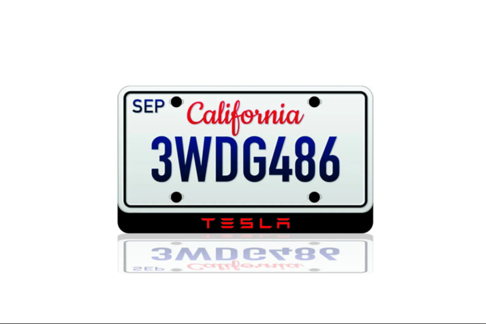 LED License Plate Badge for Tesla – Illuminated Rear Emblem with TESLA Logo
