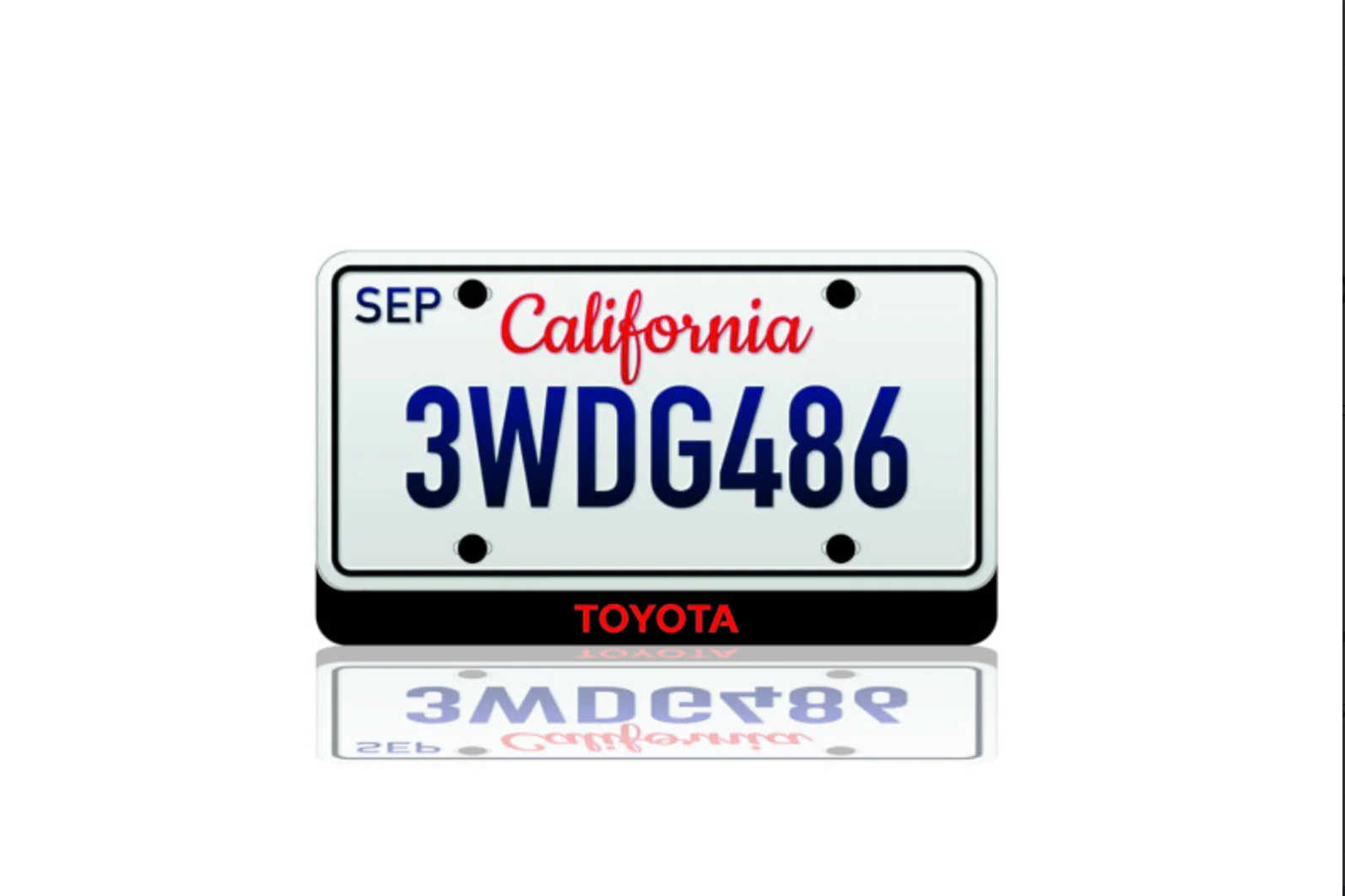 LED License Plate Badge for Toyota – Illuminated Rear Emblem with TOYOTA Logo