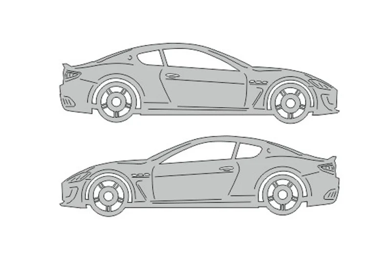Maserati GranTurismo I (2007-2023) Floor Mat Emblem Set – Stainless Steel Badges