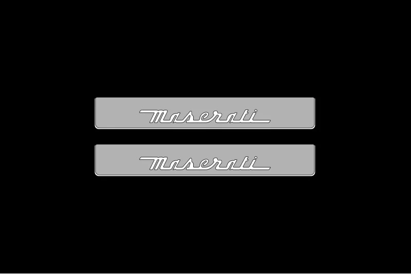 Maserati Quattroporte VI 2013+ Led Door Sills With Logo Maserati - Image 2