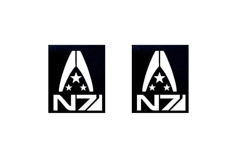 Mass Effect emblem badge for fenders with Systems Alliance logo