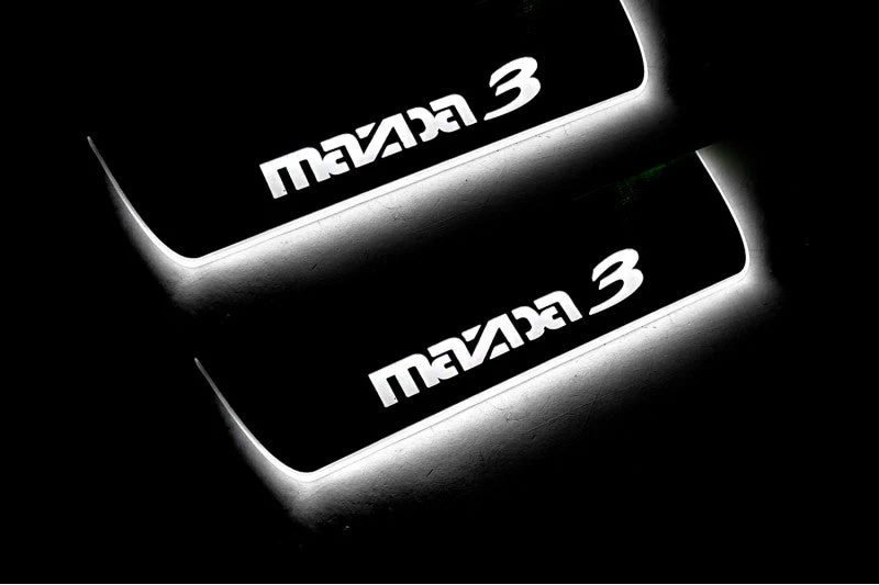 Mazda 3 II 2009-2013 LED Door Sills PRO With Logo Mazda 3 - Image 11
