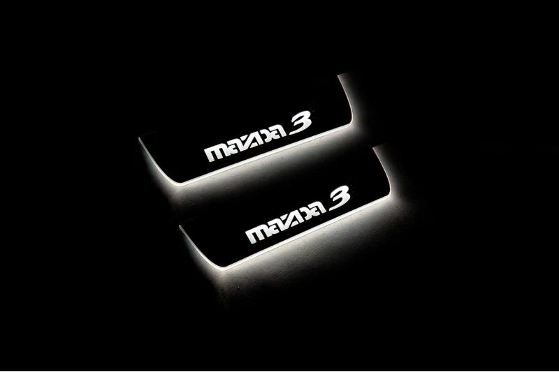 Mazda 3 II 2009-2013 LED Door Sills PRO With Logo Mazda 3 - Image 9