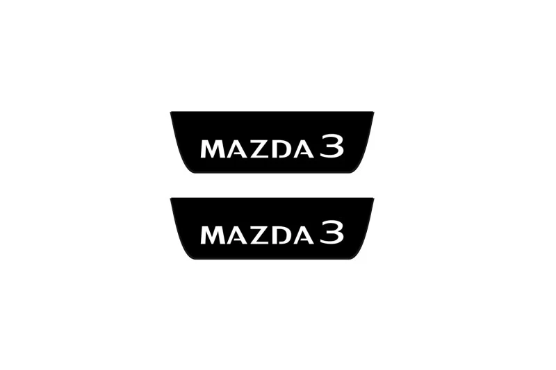 Mazda 3 IV 2019+ Led Door Sill Pro With Logo Mazda3 (Premium Painting) - Image 2