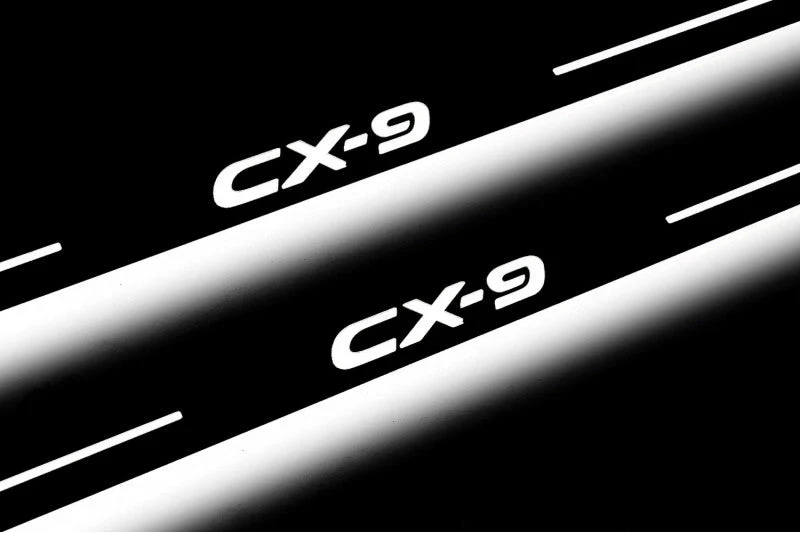 Mazda CX-9 II 2016+ LED Car Door Sill With Logo CX-9 - Image 4