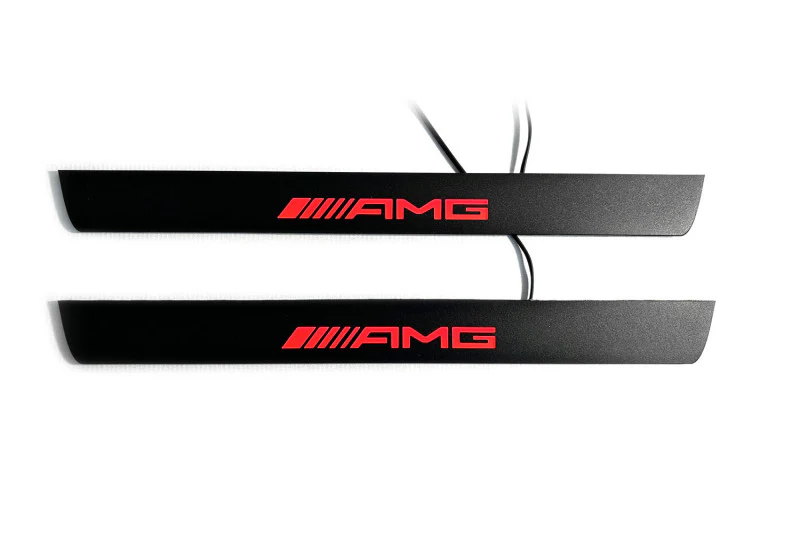 Mercedes C W204 2007-2014 Led Door Sill Pro With Logo AMG (Premium Painting) - Image 3
