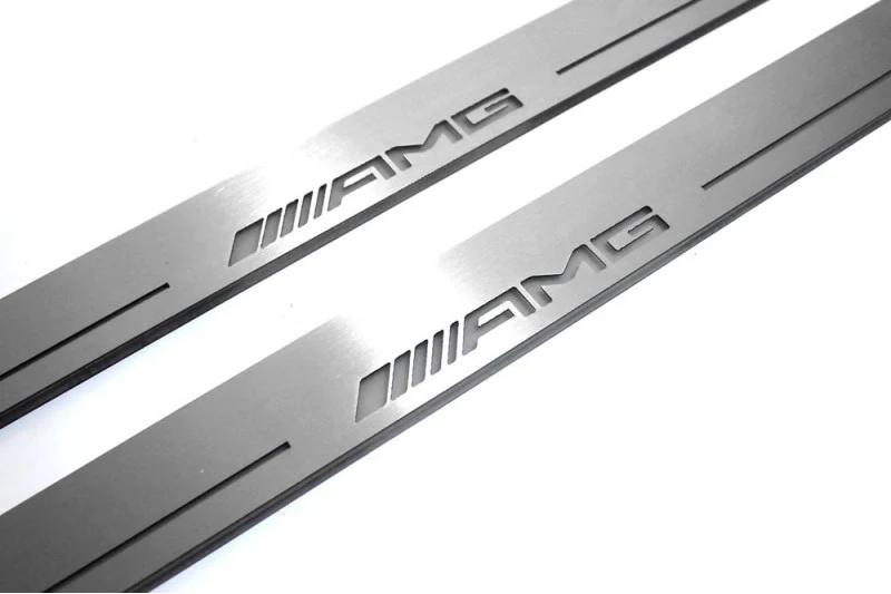 Mercedes C W204 2007-2014 LED Door Sills PRO With AMG Logo - Image 7