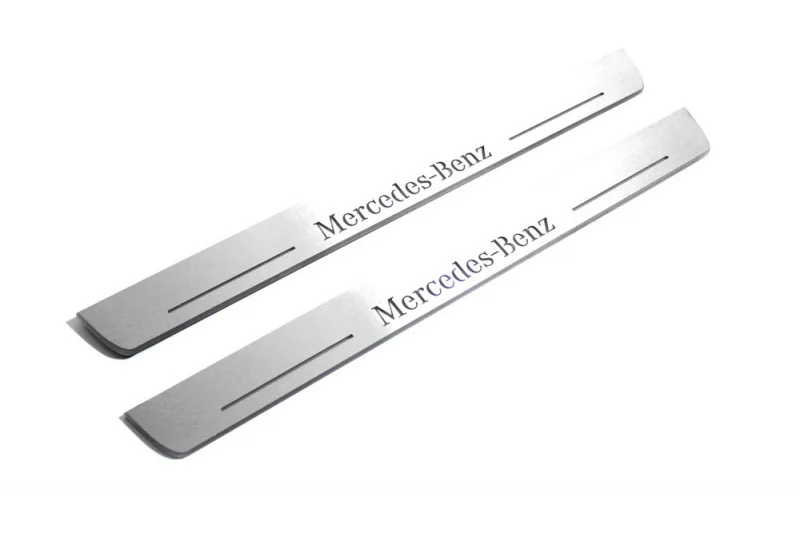Mercedes C W204 2007-2014 LED Door Sills PRO With Mercedes-Benz Logo - Image 5