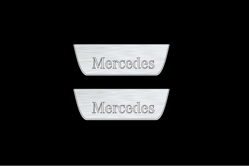 Mercedes C W205 2014-2021 LED Door Sills PRO With Mercedes-Benz Logo - Image 9