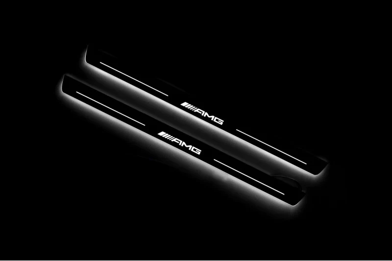 Mercedes C W205 Coupe 2014-2021 Door Sill Led Plate With AMG Logo - Image 3