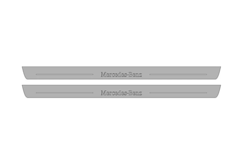 Mercedes C W205 Coupe 2014-2021 Door Sill Led Plate With Mercedes-Benz Logo