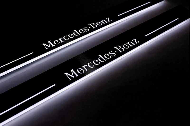Mercedes CLA W117 2013+ LED Door Sills PRO With Mercedes-Benz Logo - Image 6